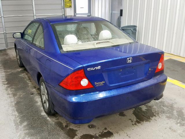 1HGEM22935L000812 - 2005 HONDA CIVIC EX BLUE photo 3