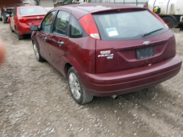 1FAHP37N27W212025 - 2007 FORD FOCUS ZX5 BURGUNDY photo 3