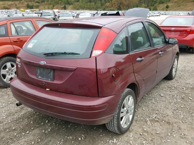 1FAHP37N27W212025 - 2007 FORD FOCUS ZX5 BURGUNDY photo 4