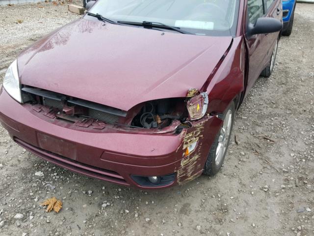 1FAHP37N27W212025 - 2007 FORD FOCUS ZX5 BURGUNDY photo 9