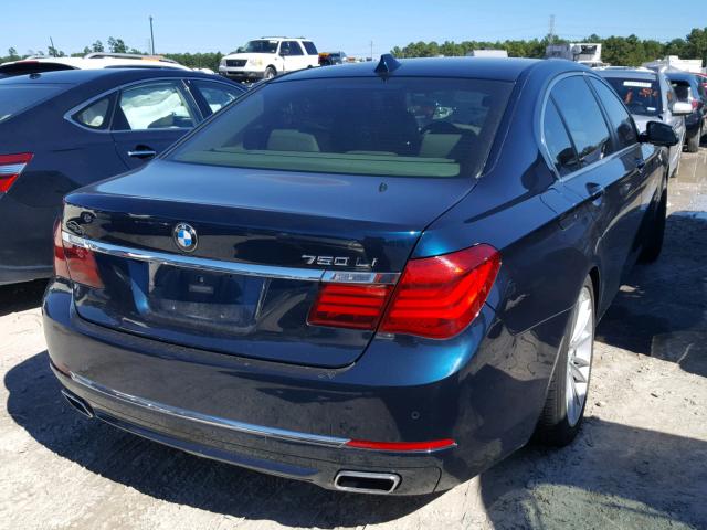 WBAYE8C50ED134255 - 2014 BMW 750 LI BLUE photo 4
