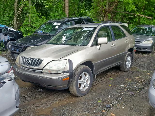 JTJGF10U510092193 - 2001 LEXUS RX 300 BEIGE photo 2