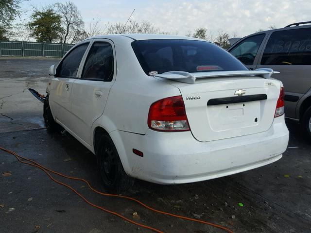 KL1TD52694B159309 - 2004 CHEVROLET AVEO WHITE photo 3