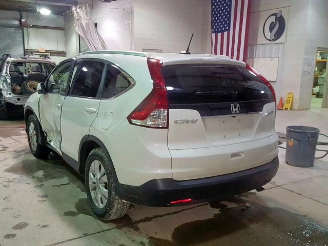 5J6RM4H72DL000990 - 2013 HONDA CR-V EXL WHITE photo 3