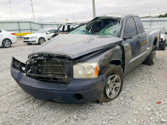 1D3HW42N15S297073 - 2005 DODGE DAKOTA SLT GRAY photo 2