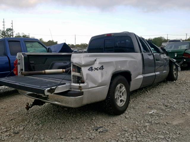 1D3HW42N15S297073 - 2005 DODGE DAKOTA SLT GRAY photo 4