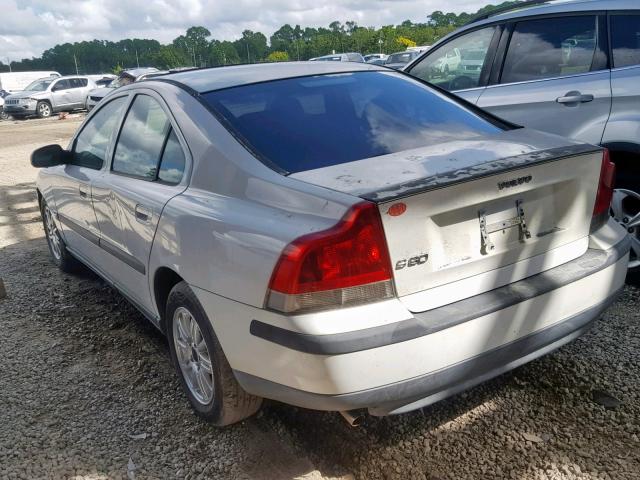 YV1RS61T142356992 - 2004 VOLVO S60 WHITE photo 3