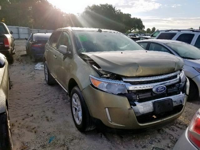 2FMDK3JC4DBE18888 - 2013 FORD EDGE SEL GREEN photo 1