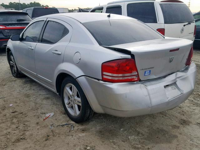 1B3LC56K98N670656 - 2008 DODGE AVENGER SX SILVER photo 3