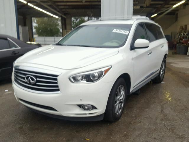 5N1AL0MN2DC309826 - 2013 INFINITI JX35 BASE WHITE photo 2