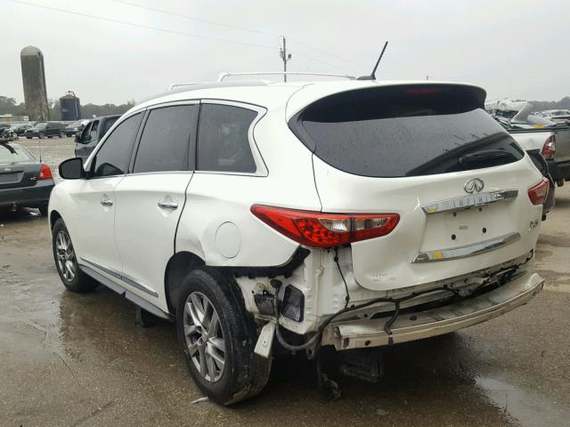 5N1AL0MN2DC309826 - 2013 INFINITI JX35 BASE WHITE photo 3