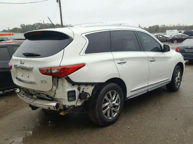 5N1AL0MN2DC309826 - 2013 INFINITI JX35 BASE WHITE photo 4