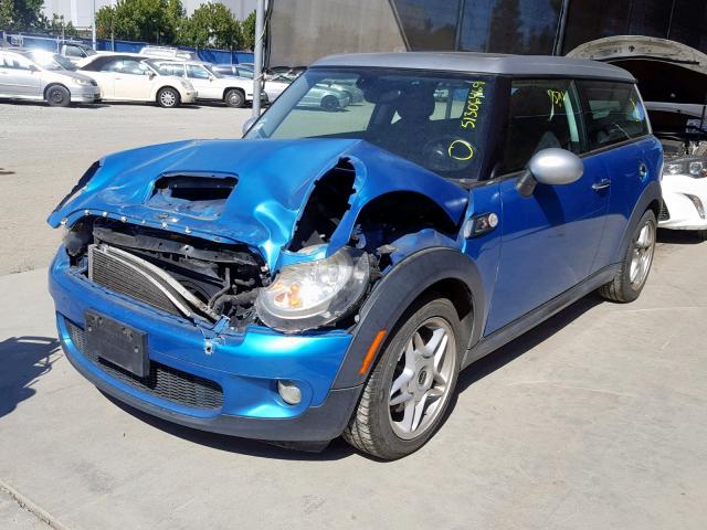 WMWMM33579TP93174 - 2009 MINI COOPER S C BLUE photo 2