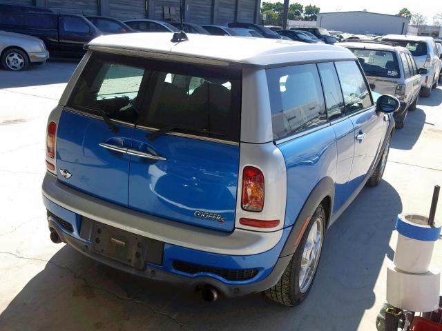 WMWMM33579TP93174 - 2009 MINI COOPER S C BLUE photo 4