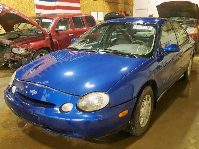 1FALP52UBVG284911 - 1997 FORD TAURUS GL BLUE photo 2