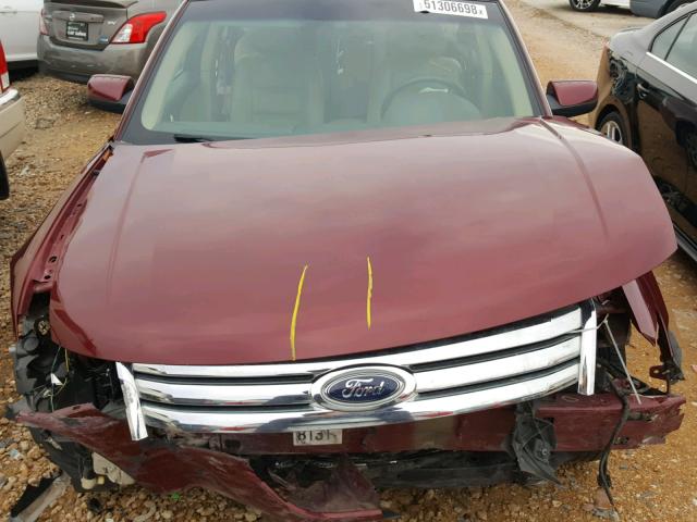 1FAHP24W38G179376 - 2008 FORD TAURUS SEL BURGUNDY photo 7