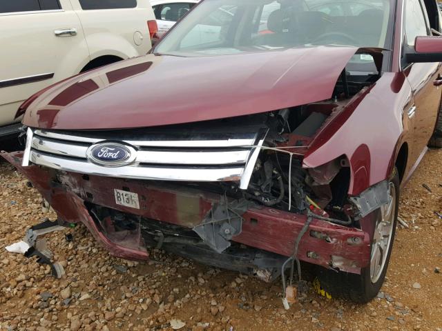 1FAHP24W38G179376 - 2008 FORD TAURUS SEL BURGUNDY photo 9