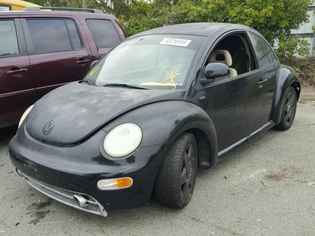 3VWCC21C1XM443030 - 1999 VOLKSWAGEN NEW BEETLE BLACK photo 2