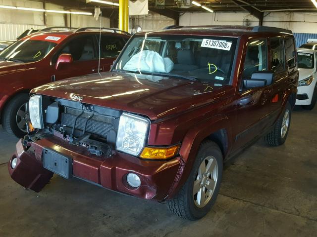 1J8HG48K88C110292 - 2008 JEEP COMMANDER MAROON photo 2
