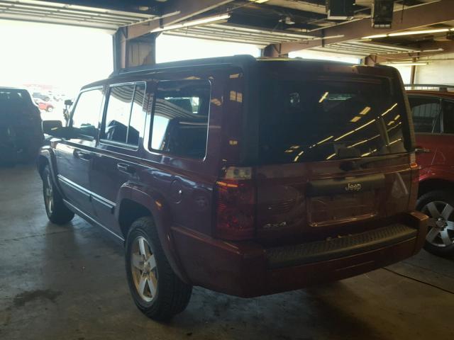 1J8HG48K88C110292 - 2008 JEEP COMMANDER MAROON photo 3