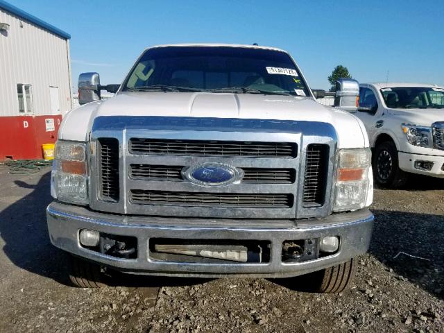 1FTWW31R88EA60646 - 2008 FORD F350 SRW S WHITE photo 9