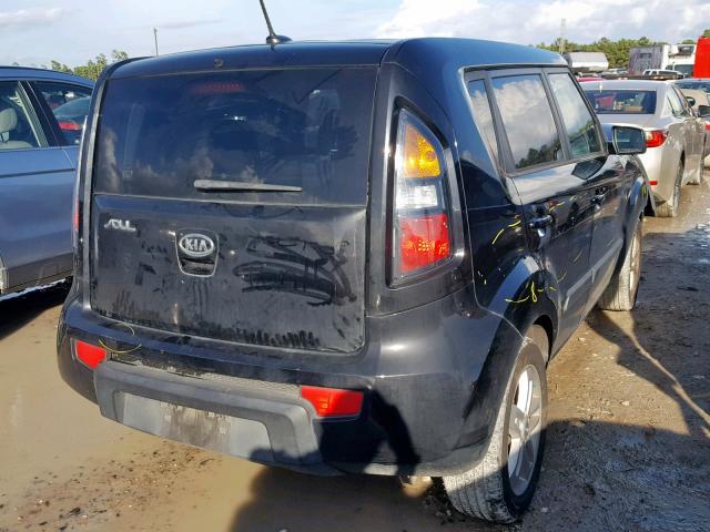 KNDJT2A27B7251244 - 2011 KIA SOUL + BLACK photo 4