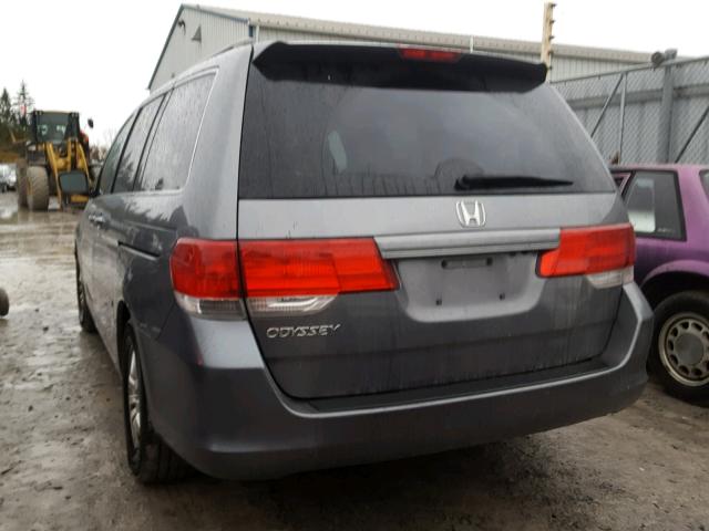 5FNRL38629B503584 - 2009 HONDA ODYSSEY EX GRAY photo 3