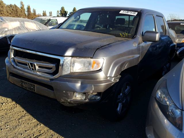 5FPYK1F59AB011904 - 2010 HONDA RIDGELINE GRAY photo 2