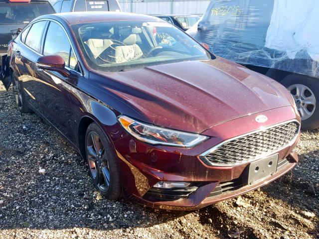 3FA6P0VP1HR340335 - 2017 FORD FUSION SPO BURGUNDY photo 1