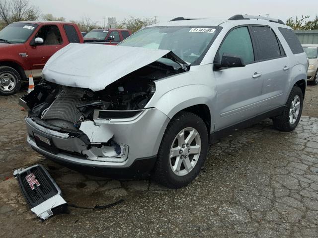 1GKKRPKD9FJ273789 - 2015 GMC ACADIA SLE SILVER photo 2