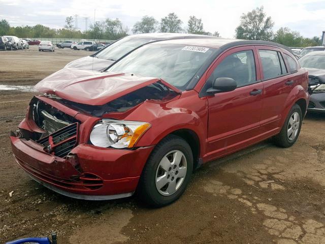 1B3HB28A49D213336 - 2009 DODGE CALIBER SE RED photo 2