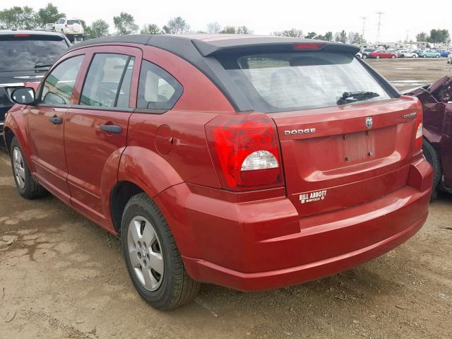 1B3HB28A49D213336 - 2009 DODGE CALIBER SE RED photo 3