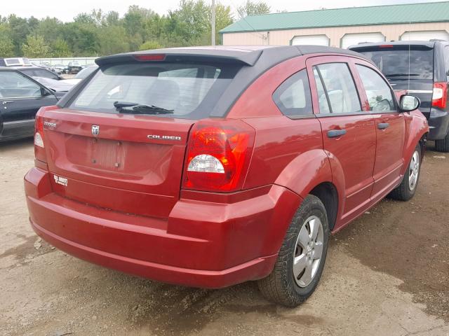 1B3HB28A49D213336 - 2009 DODGE CALIBER SE RED photo 4