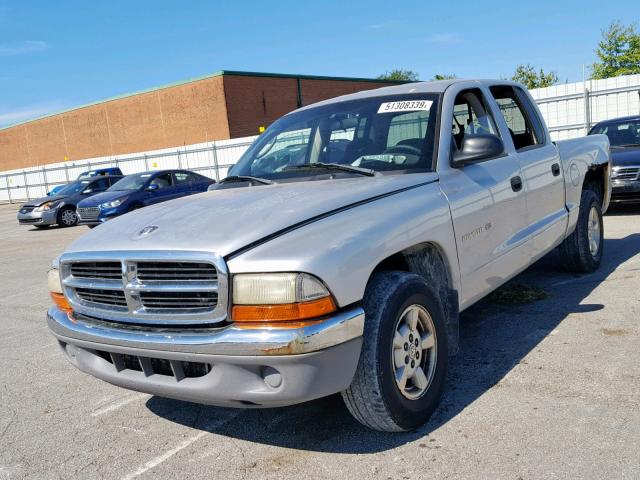 1B7HL48X62S690895 - 2002 DODGE DAKOTA QUA SILVER photo 2