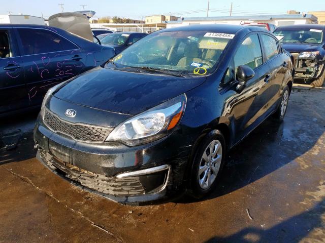 KNADM4A37H6050065 - 2017 KIA RIO LX BLACK photo 2