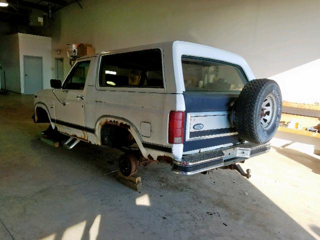 1FMEU15H9GLB16171 - 1986 FORD BRONCO U10 WHITE photo 3