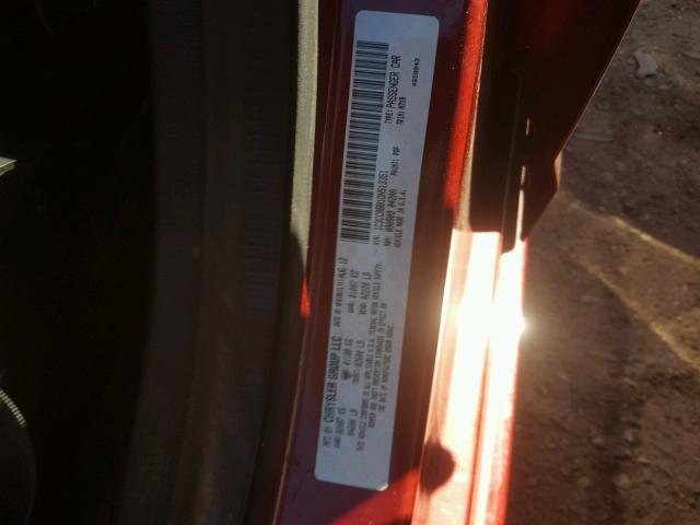 1C3CCBBB1DN513351 - 2013 CHRYSLER 200 TOURIN RED photo 10