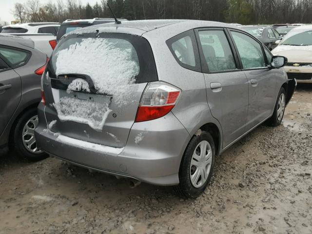 JHMGE8H23AC006295 - 2010 HONDA FIT SILVER photo 4