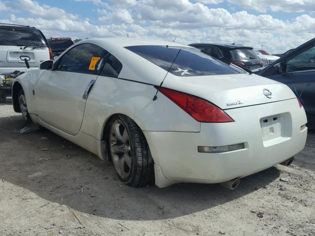 JN1AZ34D56M306883 - 2006 NISSAN 350Z COUPE WHITE photo 3