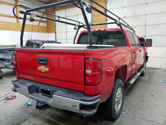 1GC1KUEG7JF282826 - 2018 CHEVROLET SILVERADO RED photo 4