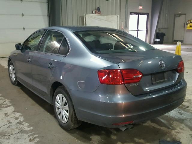 3VW1K7AJ6EM417560 - 2014 VOLKSWAGEN JETTA BASE CHARCOAL photo 3