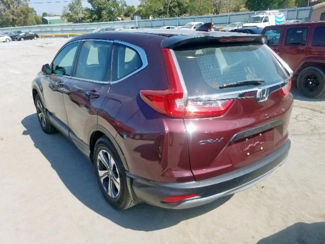 5J6RW5H34HL002615 - 2017 HONDA CR-V LX BURGUNDY photo 3