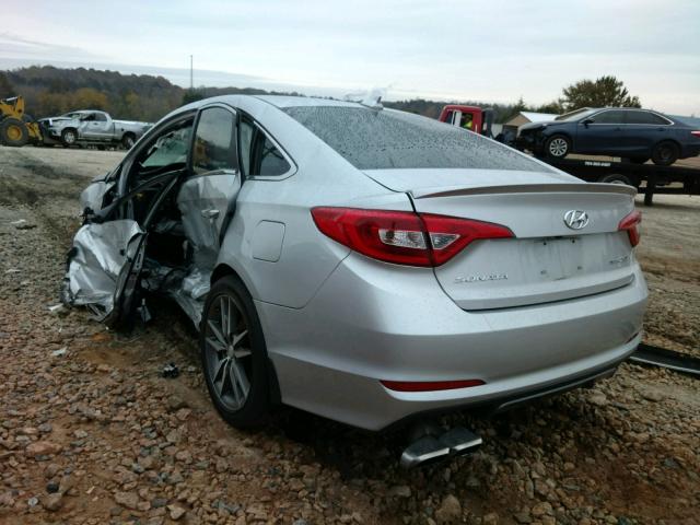 5NPE34AB3HH462698 - 2017 HYUNDAI SONATA SPO SILVER photo 3