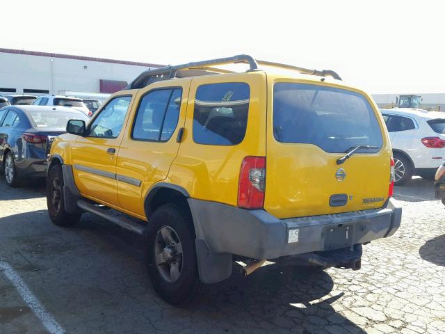 5N1ED28TX2C538352 - 2002 NISSAN XTERRA XE YELLOW photo 3