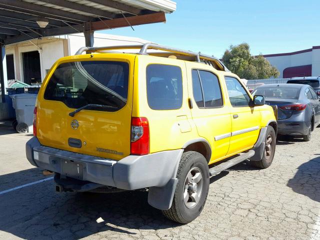 5N1ED28TX2C538352 - 2002 NISSAN XTERRA XE YELLOW photo 4