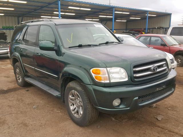 5TDBT48A53S168304 - 2003 TOYOTA SEQUOIA LI GREEN photo 1