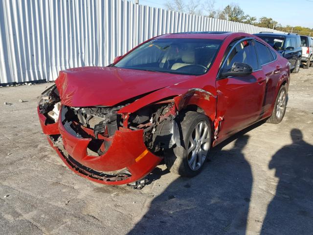 1YVHP82BX95M03893 - 2009 MAZDA 6 S RED photo 2