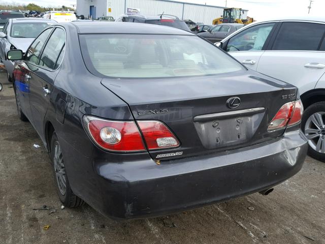 JTHBA30G145043306 - 2004 LEXUS ES 330 GRAY photo 3