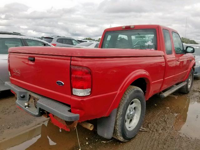 1FTZR15X8YPB08099 - 2000 FORD RANGER SUP RED photo 4