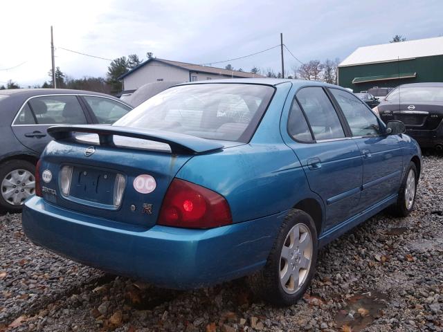 3N1AB51D54L730690 - 2004 NISSAN SENTRA SE- BLUE photo 4